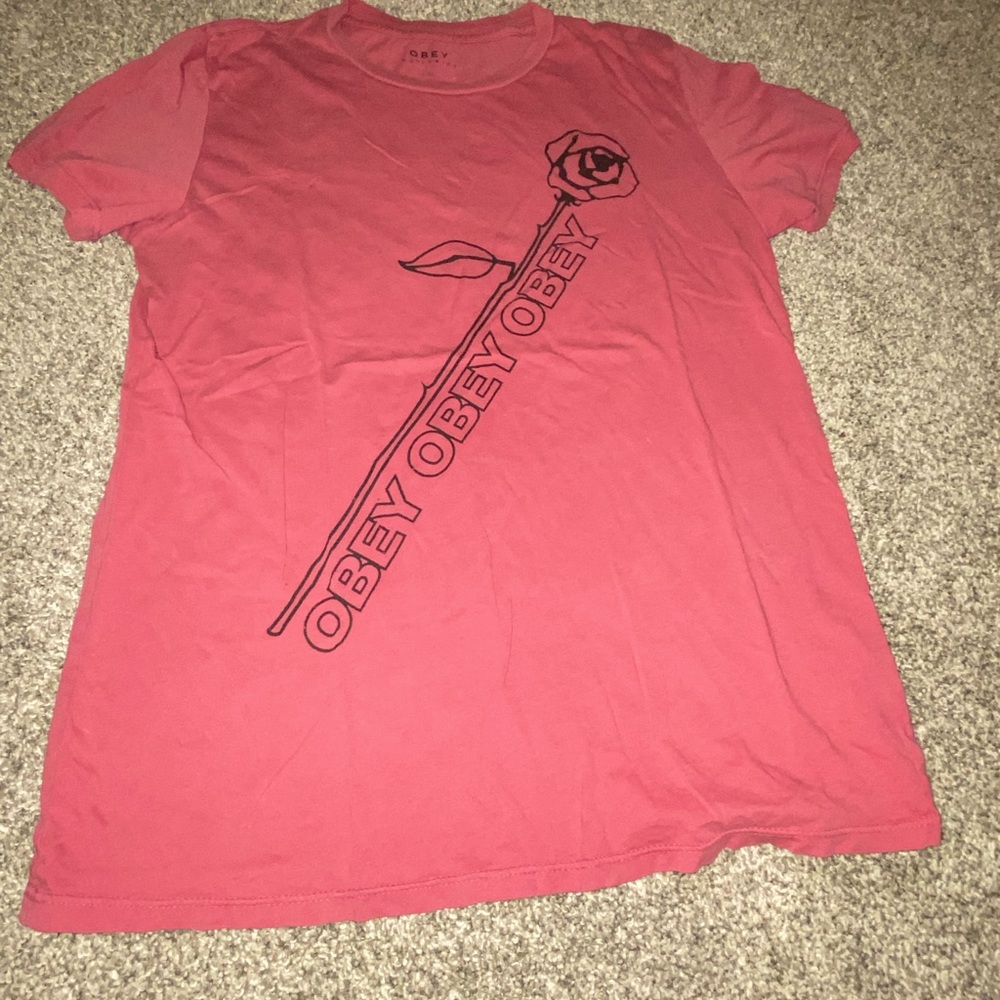 pink obey shirt